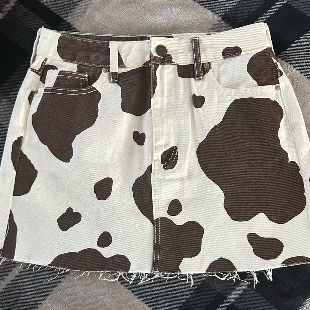 PacSun Cow Print Skirt